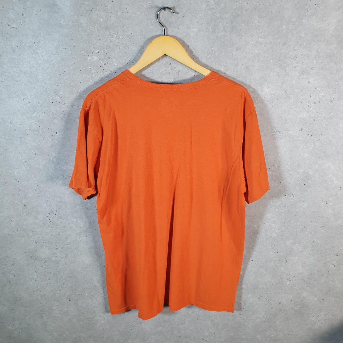Vintage Adidas Go To Tee T Shirt Men’s Large Graphic Orange Three Stripes Logo Athletic