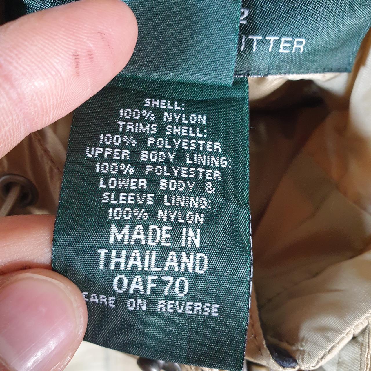 Vintage L.L. Bean GoreTex Nylon Jacket Mens XL Brown Waterproof Hooded