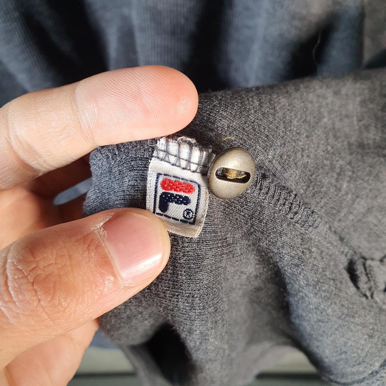 Vintage Fila 1/4 Button Knit Sweater Men’s XL Grey Y2K Pullover Casual