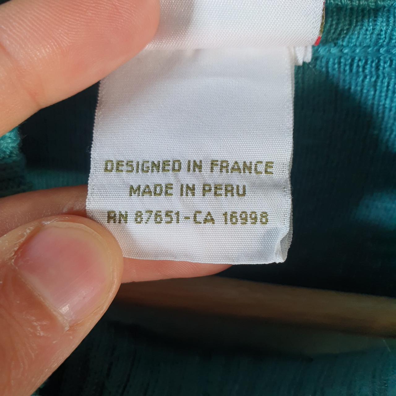 Vintage Lacoste Full Zip Knit Sweatshirt Womens XS Blue Logo Y2K Jumper Logo