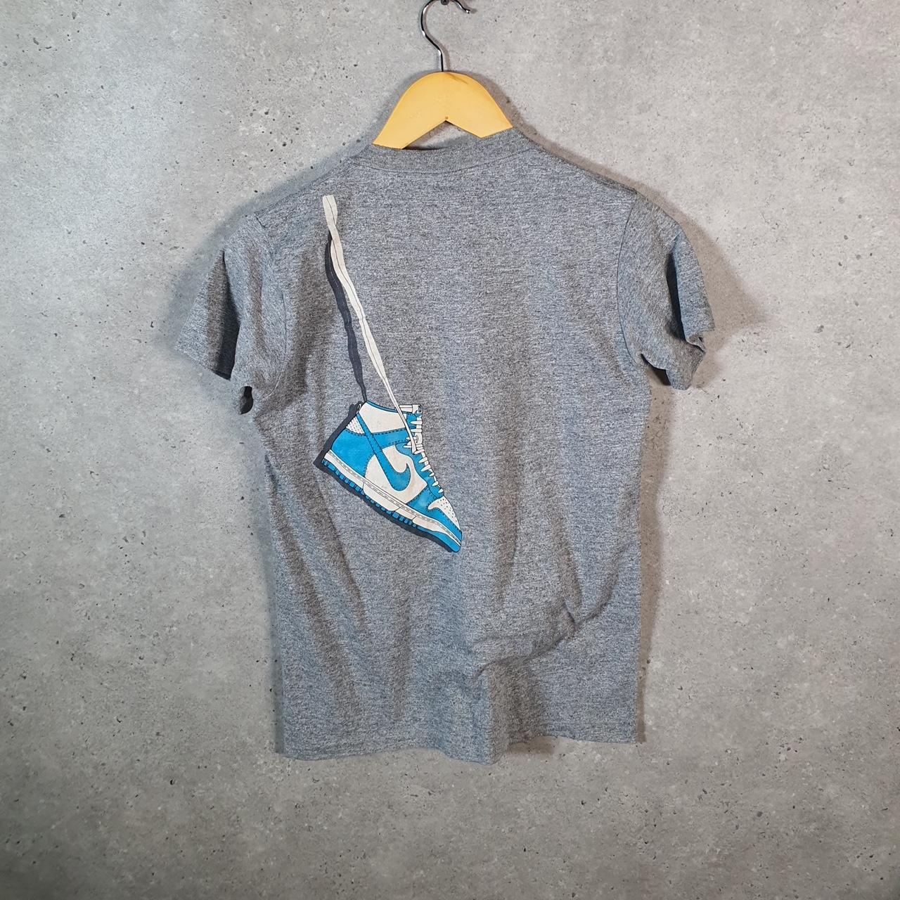 Jordan 1 High Chicago Bred Used 80s Nike T Shirt Vintage Rare Authentic Mens Small Grey
