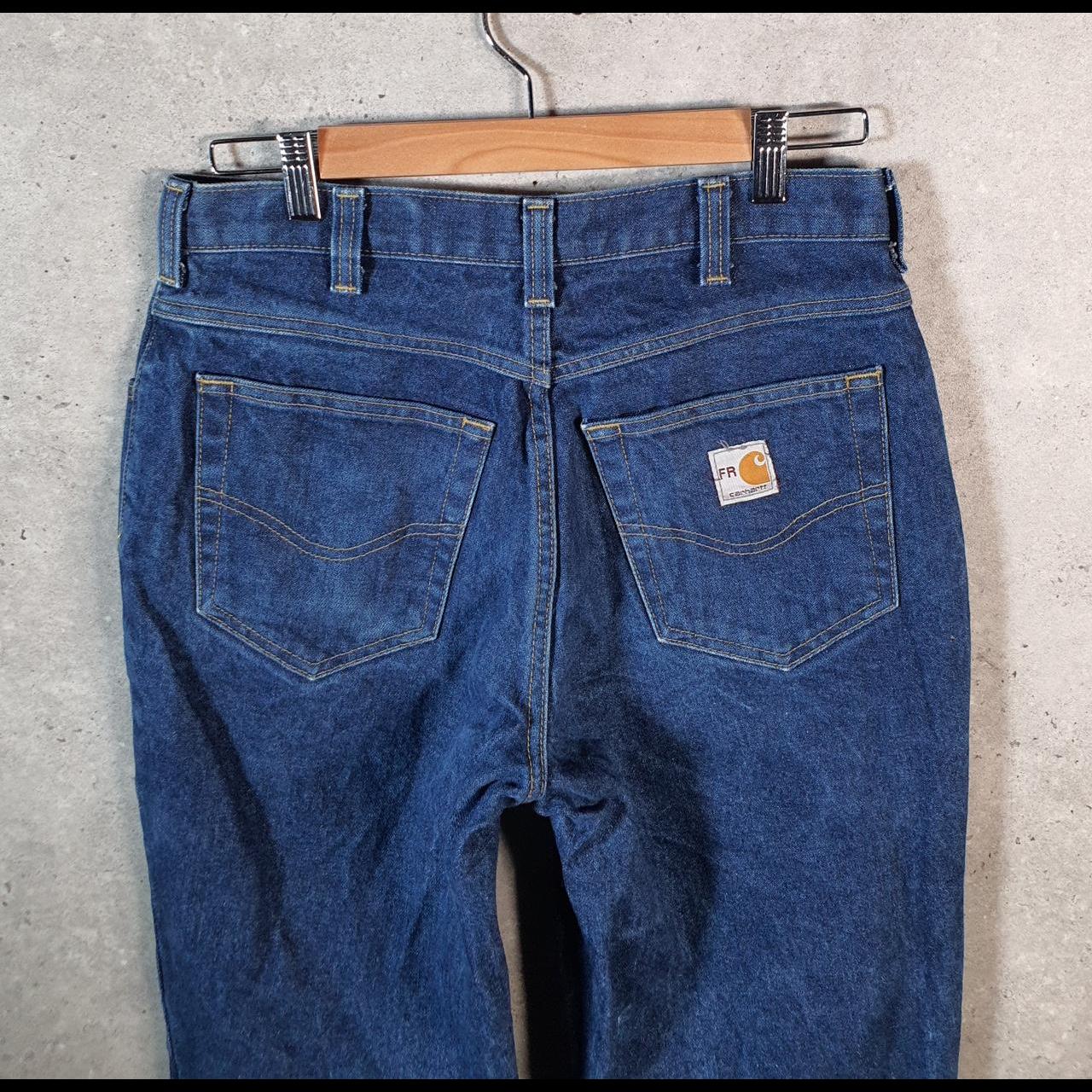 Vintage Carhartt Workwear Carpenter Jeans Mens W30 L32 Blue Denim Relaxed Fit USA