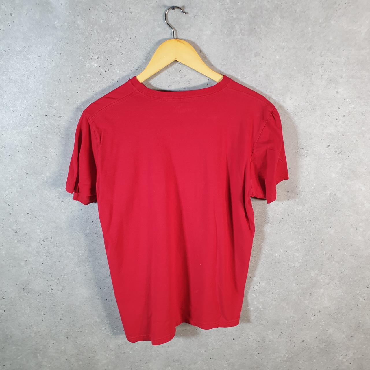 Vintage Puma Spellout T Shirt Womens Medium Red Sports Logo Athletic