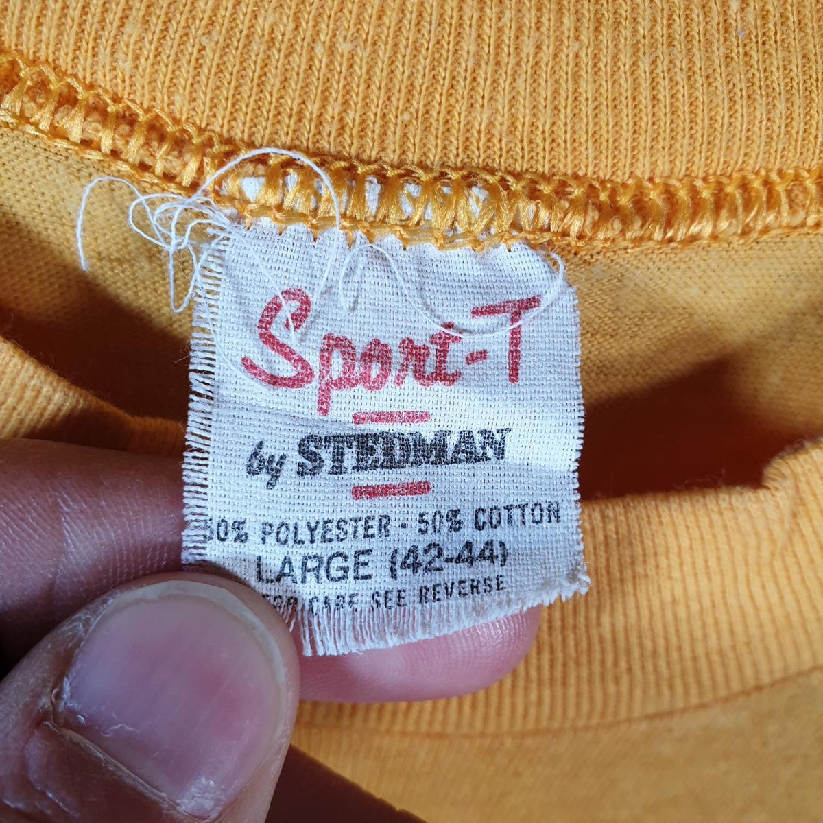 Vintage Stedman LCHS Eagle Band 90s USA Single Stitch T Shirt Men’s Large Orange