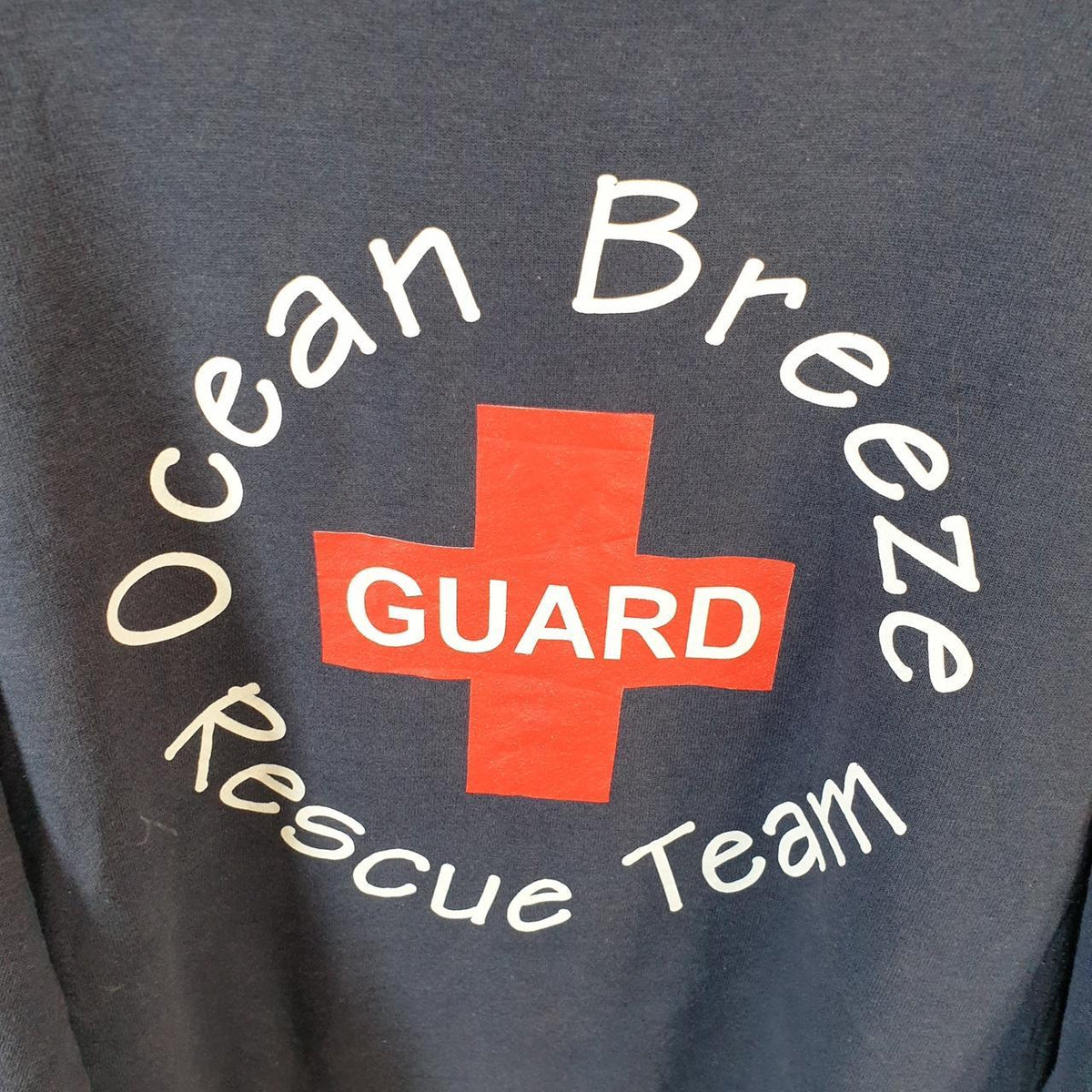 Vintage Lee Heavyweight Sweatshirt Men’s XL Navy Blue USA Ocean Breeze Rescue Team