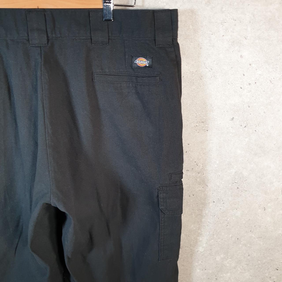 Vintage Dickies Baggy Chino Shorts Jorts Cargo Mens W38 Black Relaxed Fit