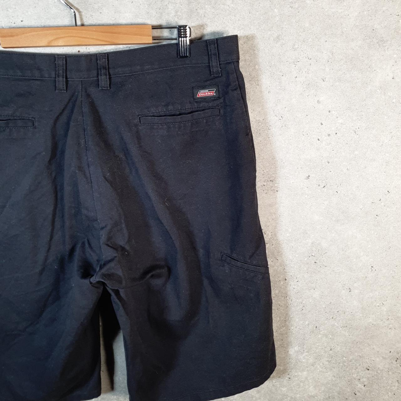 Vintage Dickies Baggy Chino Shorts Jorts Cargo Mens W38 Black Relaxed Fit