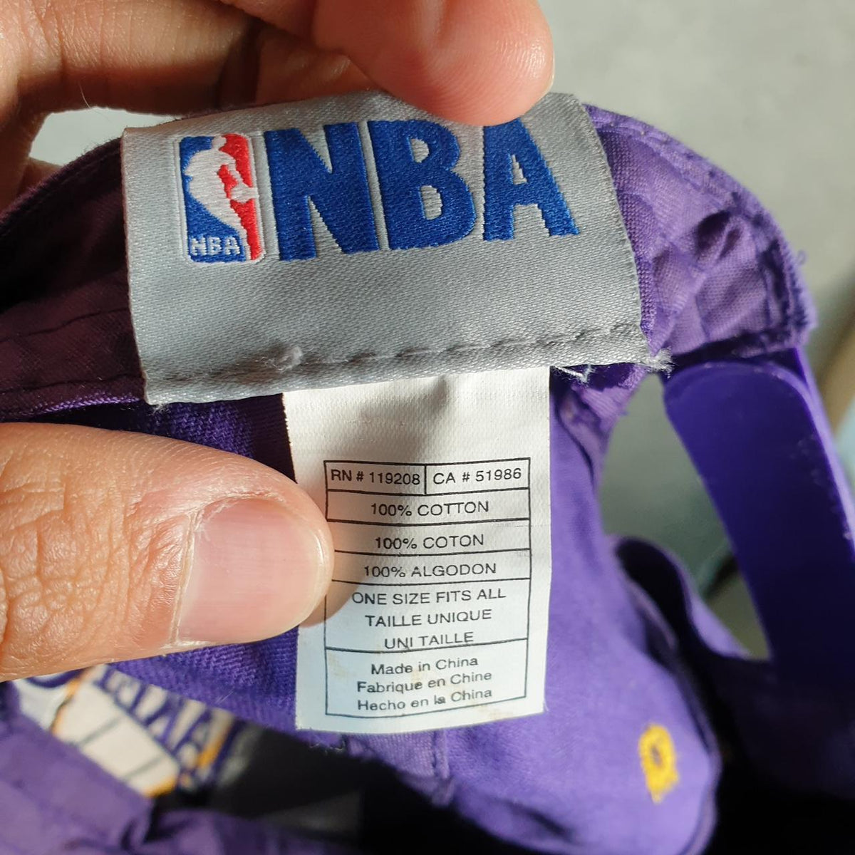 Vintage NBA Los Angeles Lakers Adjustable Cap Men’s USA Spellout Athletic C8506