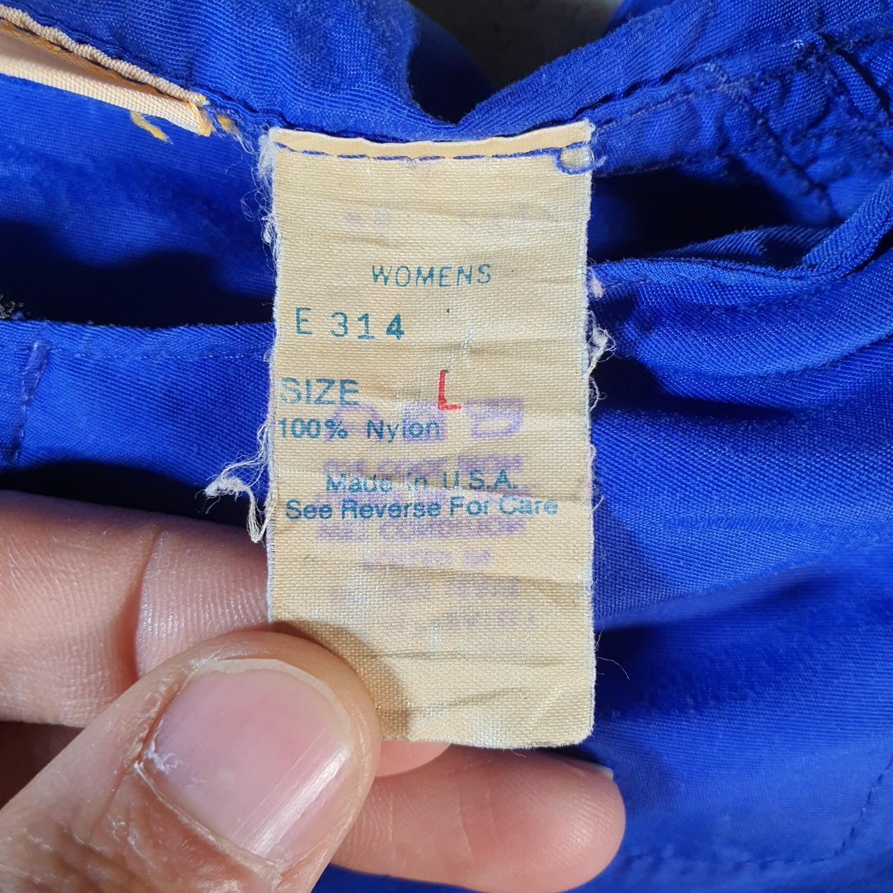 Vintage L.L. Bean Made In USA Outdoors Nylon Jacket Mens Large 1/4 Zip Blue Waterproof
