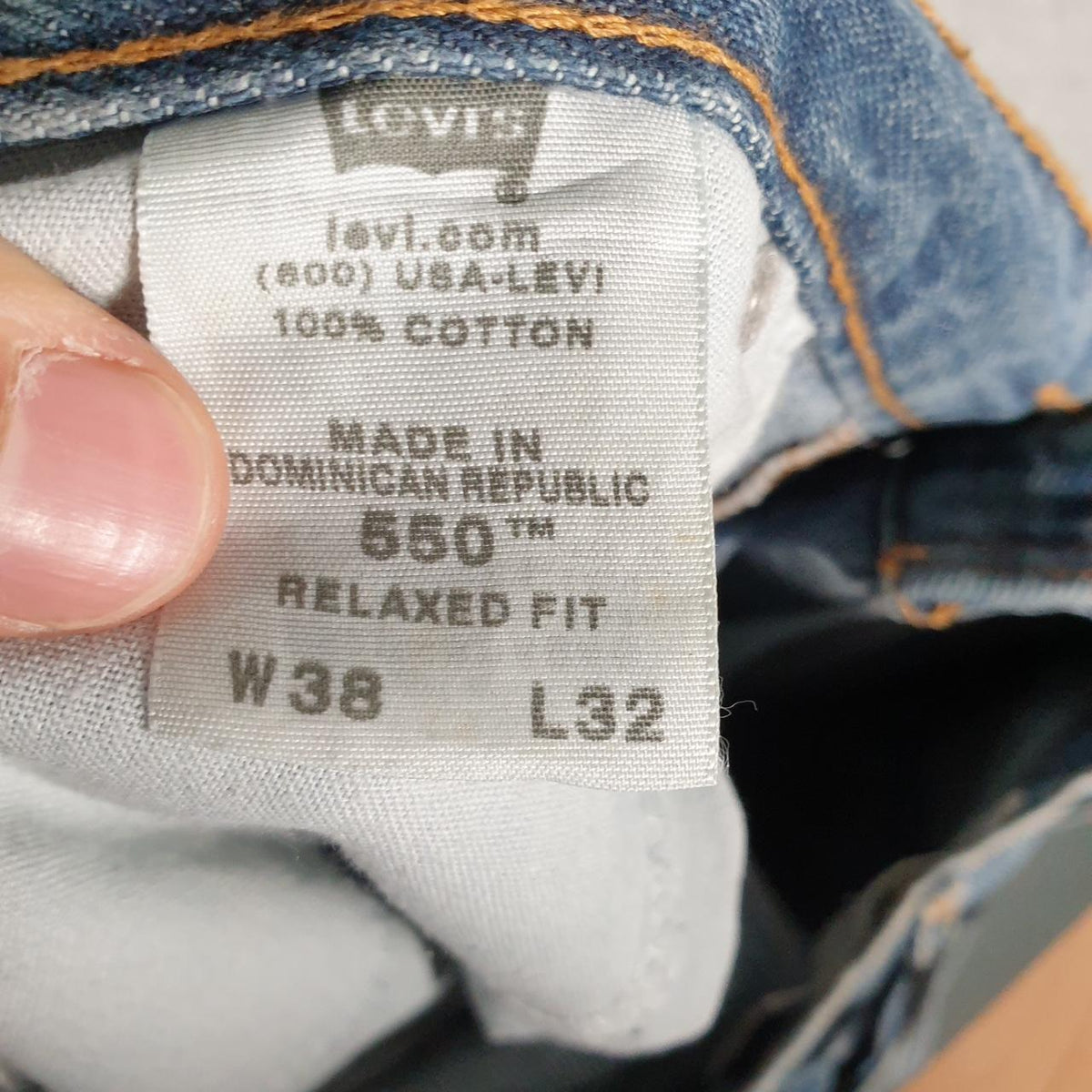 Vintage Levi’s 550 Baggy Shorts Jorts Cargo Mens W38 Blue Relaxed Denim