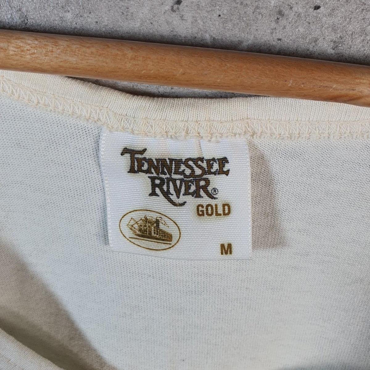 Vintage Tennessee River Fort Aransas 1991 Graphic USA Single Stitch Vest Men’s Medium White