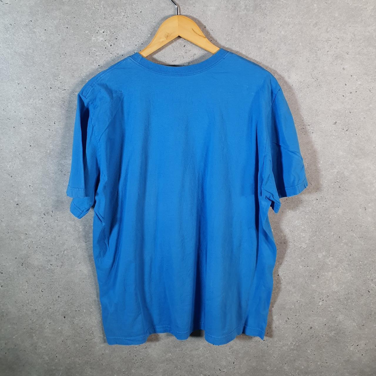 Vintage Nike T Shirt Men’s XL Blue Printed Single Swoosh Logo Athletic Big Fish Vintage