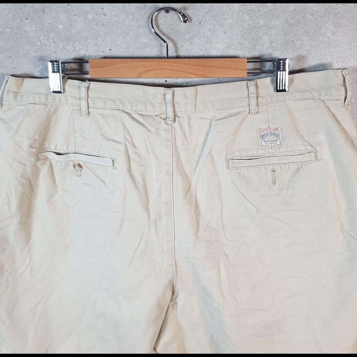 Vintage Ralph Lauren Polo Shorts Jorts Chino Cargo Men’s W38 Brown Baggy Cotton A4266