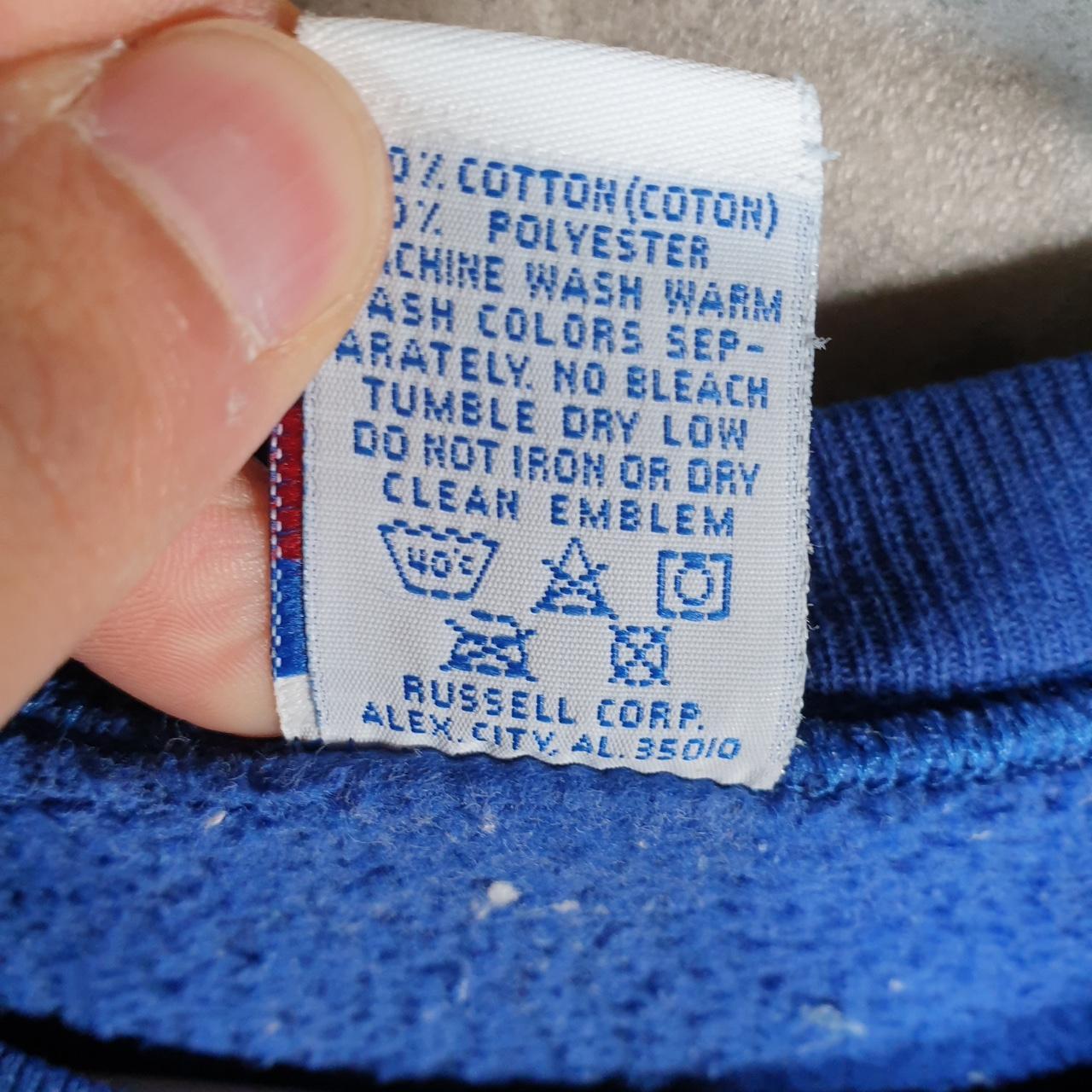 Vintage Russell Athletic Sweatshirt Womens Medium Blue USA Silver Sage Unicorn