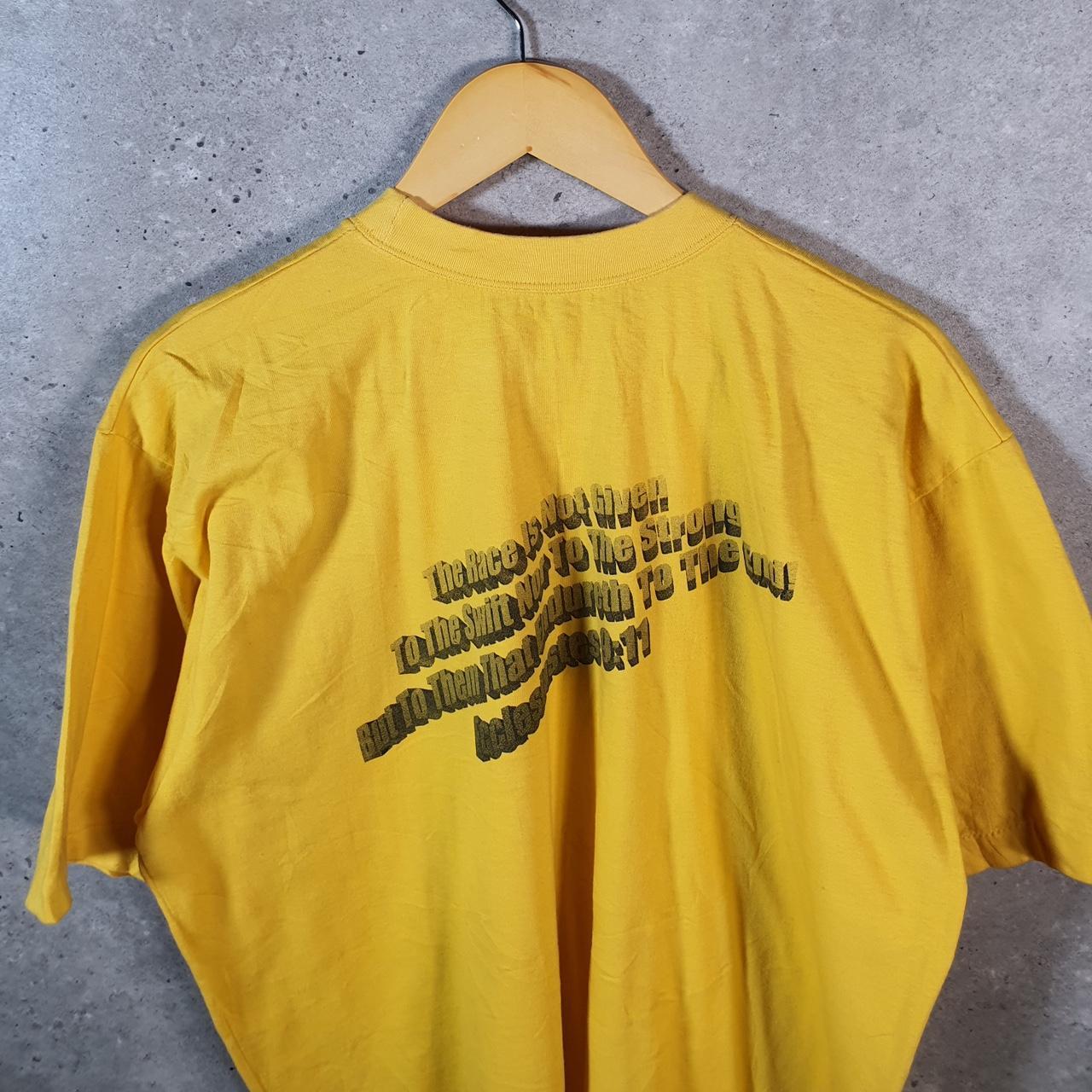 Vintage 10K Korea Fitness Run USA 90s Single Stitch T Shirt Men’s Medium Orange C9394