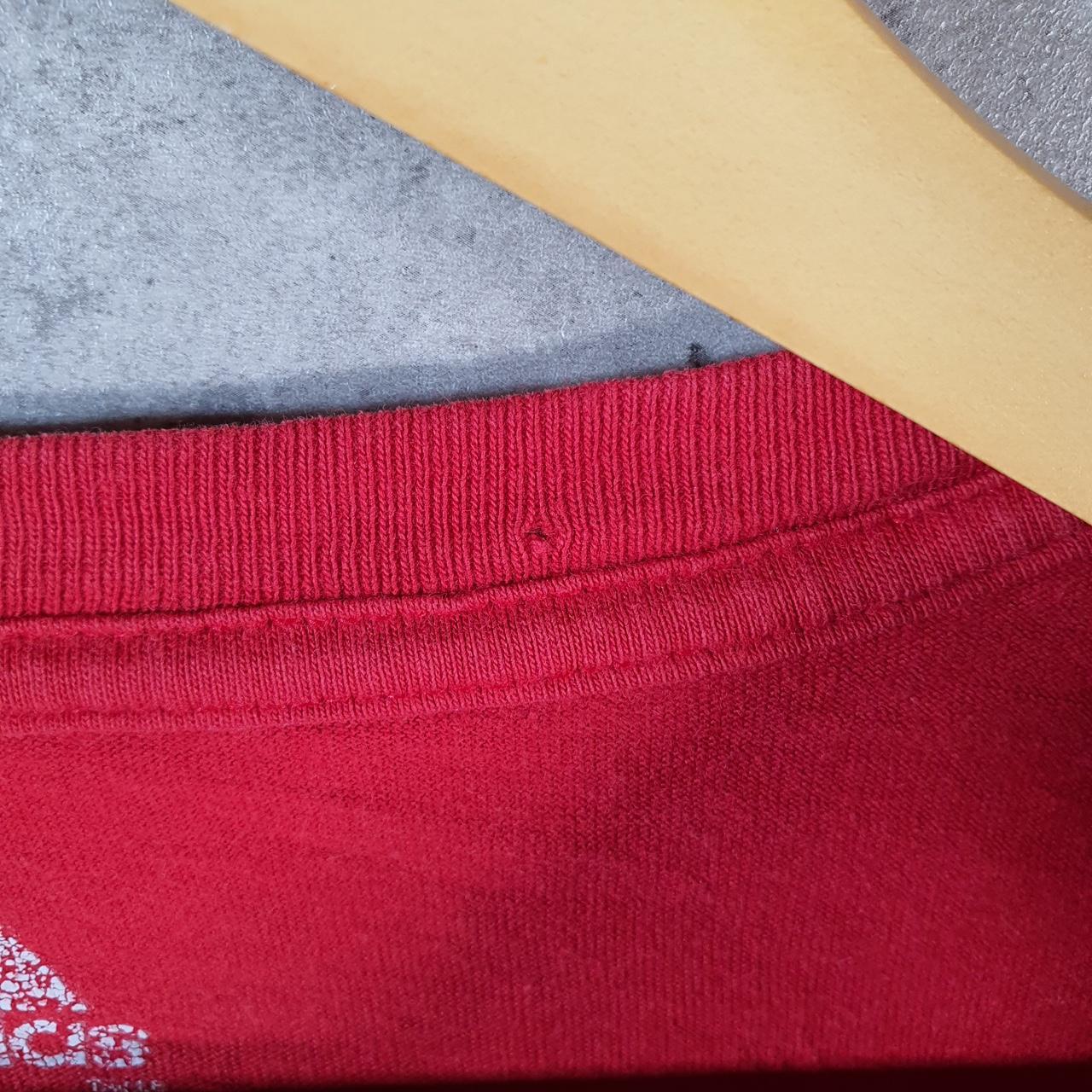 Vintage Adidas Spellout T Shirt Men’s XL Red Three Stripes Logo Athletic