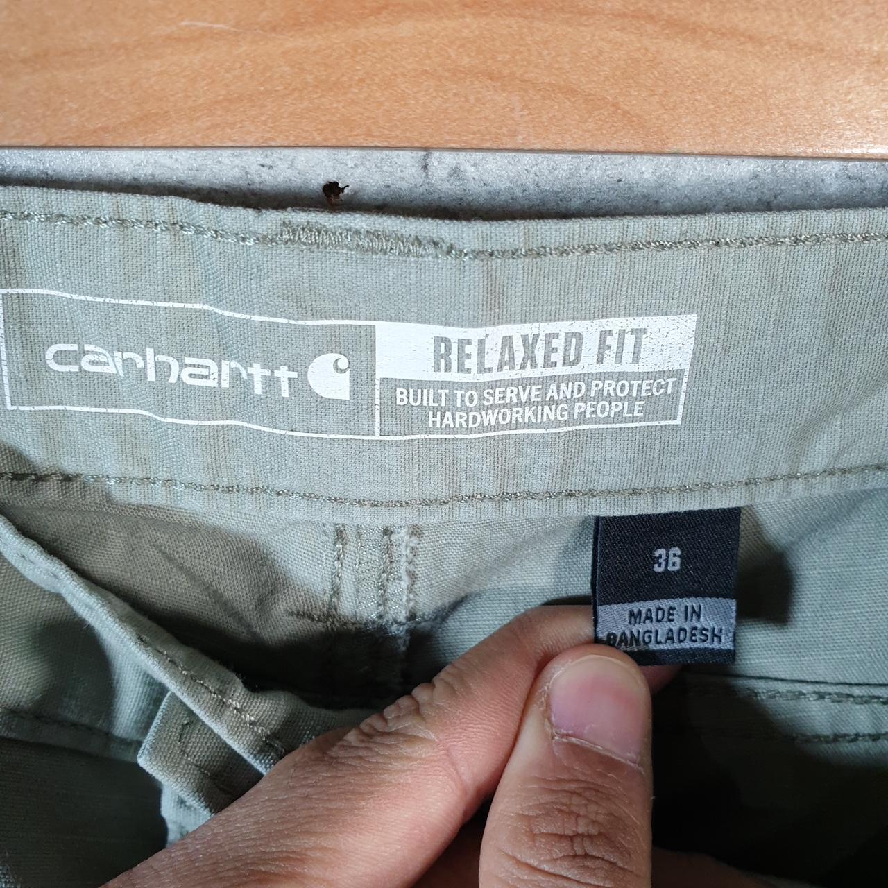 Vintage Carhartt Baggy Carpenter Shorts Jorts Cargo Men’s W36 Green Relaxed Fit Workwear