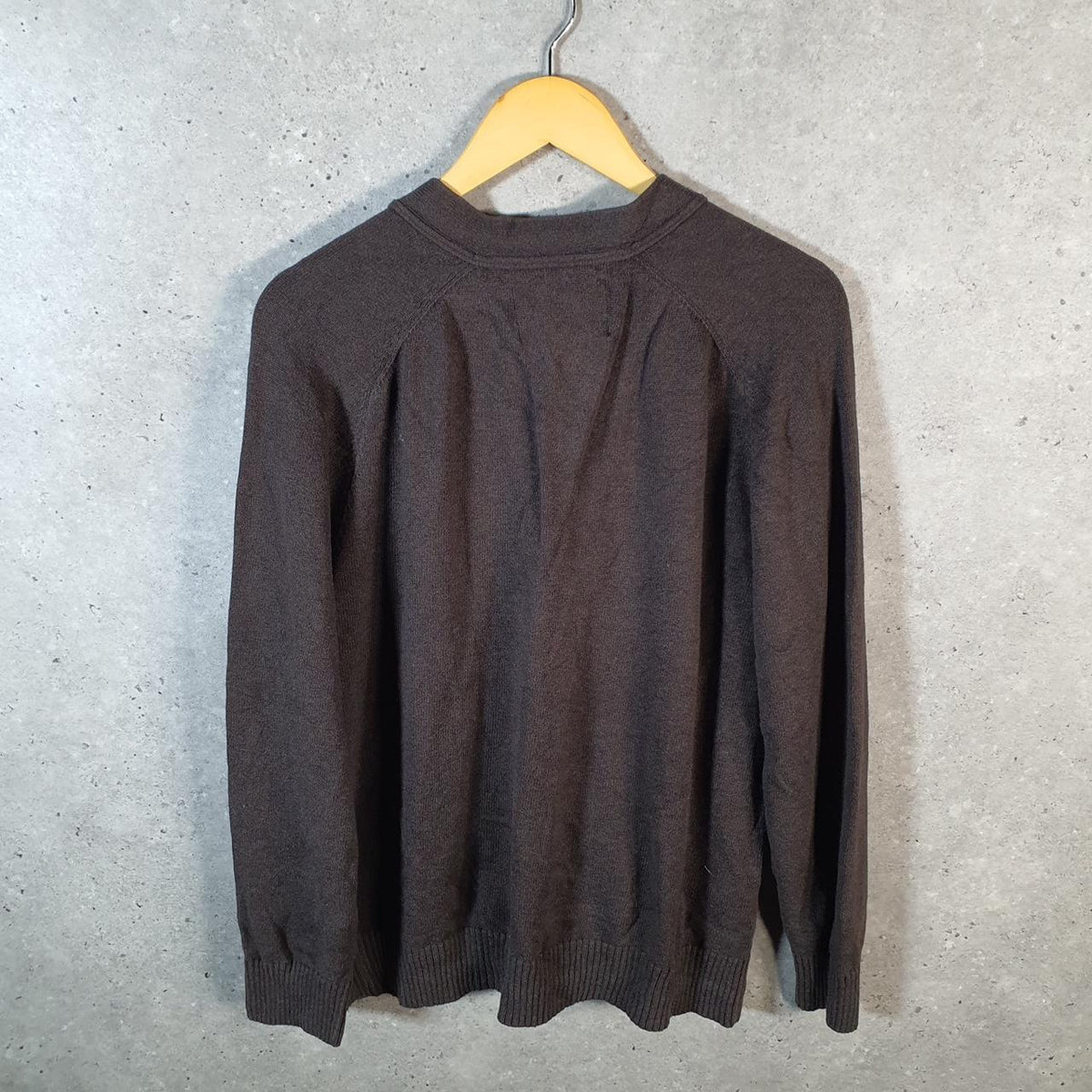 Vintage Eddie Bauer Knit Cardigan Sweater Men’s Large Brown Y2K Button Up