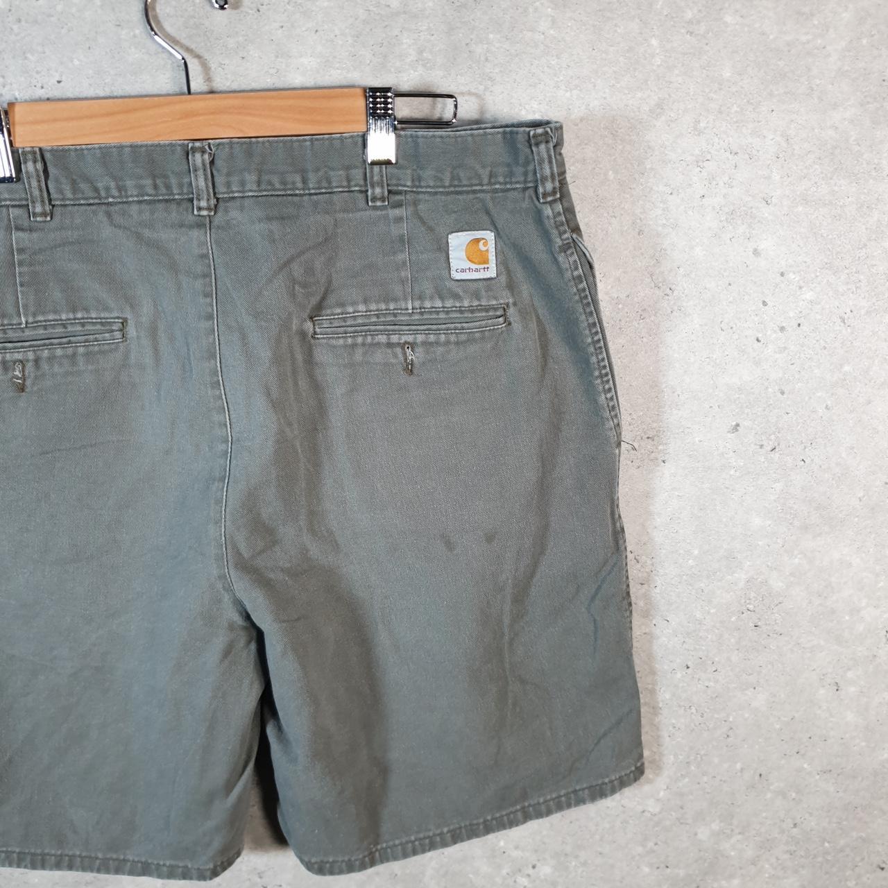 Vintage Carhartt Baggy Carpenter Shorts Jorts Cargo Men’s W36 Khaki Green Original Fit Workwear