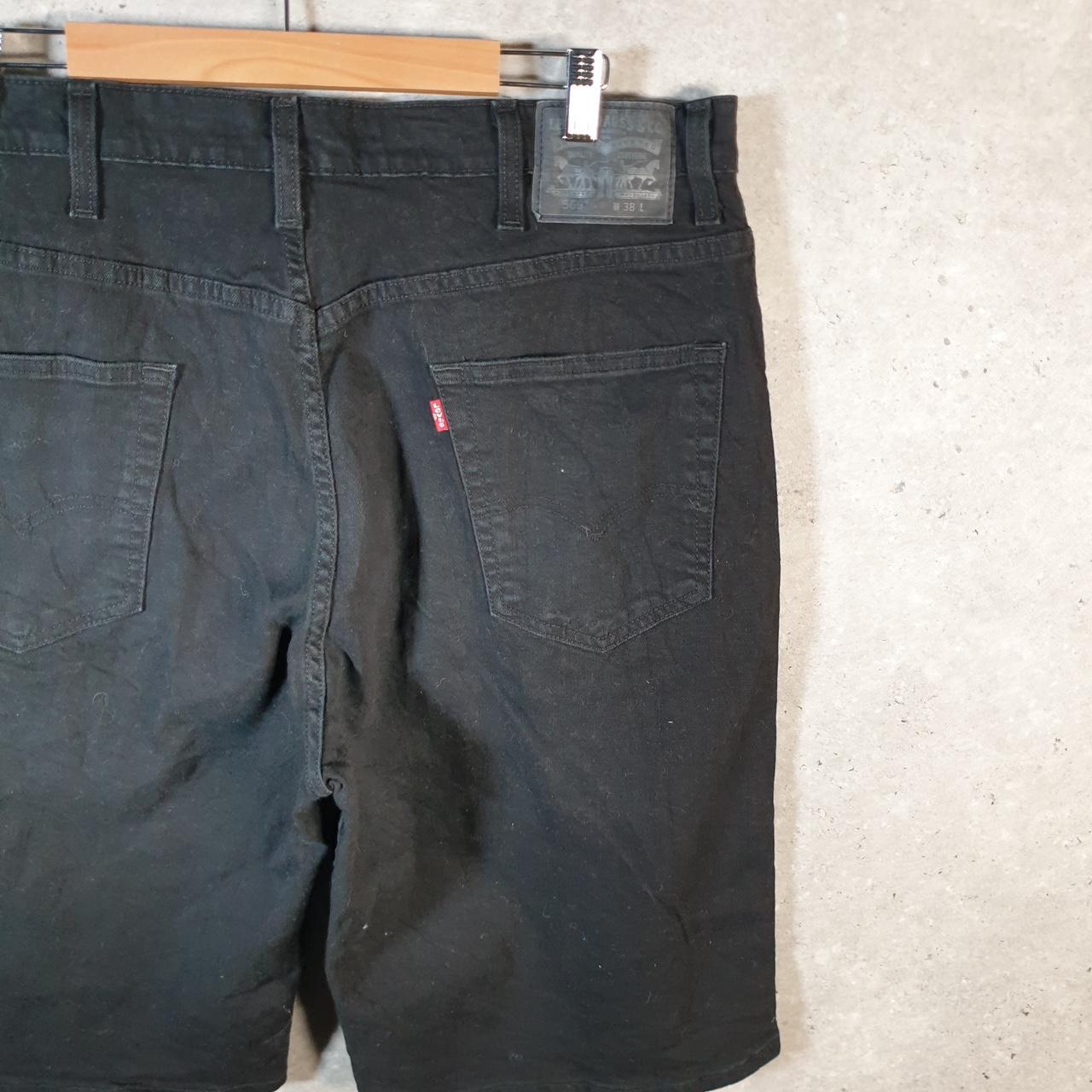 Vintage Levi’s 569 Baggy Shorts Jorts Cargo Mens W38 Black Relaxed Denim