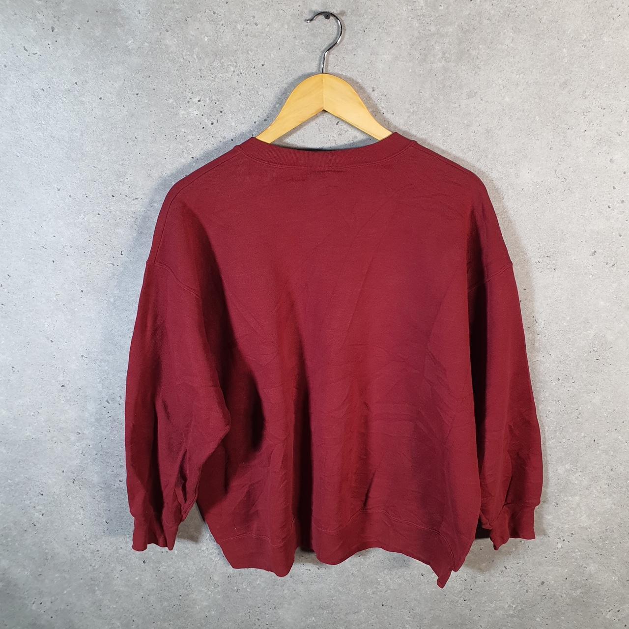 Vintage Lee Heavyweight Sweatshirt Men’s Medium Red Blank Baggy Embroidered