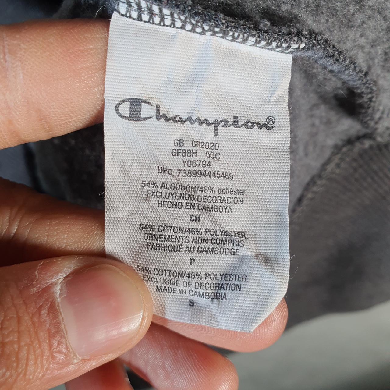 Vintage Champion Sweatshirt Men’s Small Grey USA Pullover Spellout Logo