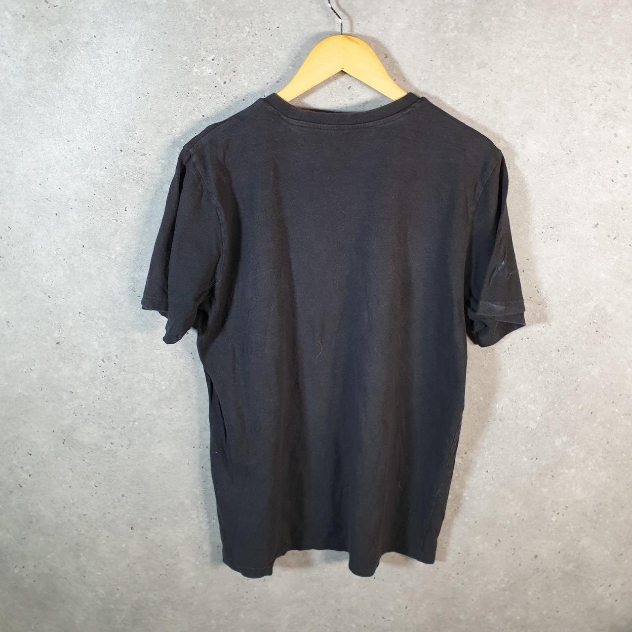 Vintage Adidas Soccer T Shirt Shirt Men’s Medium Black Three Stripes Logo Athletic C9936