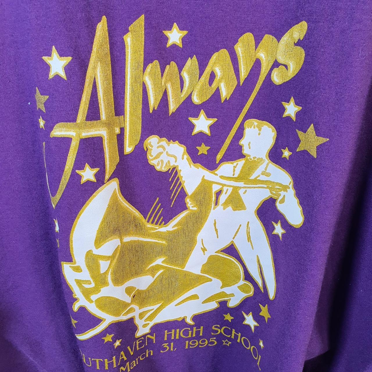 Vintage Fruit Of The Loom Always Dancing 1995 USA Single Stitch T Shirt Men’s XL Purple