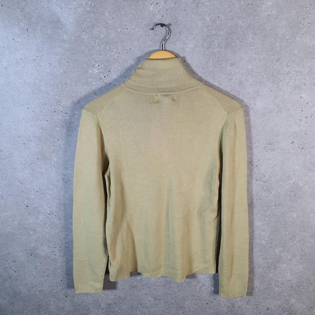 Vintage Eddie Bauer Knit Sweater Womens Medium Green Y2K Pullover Wool