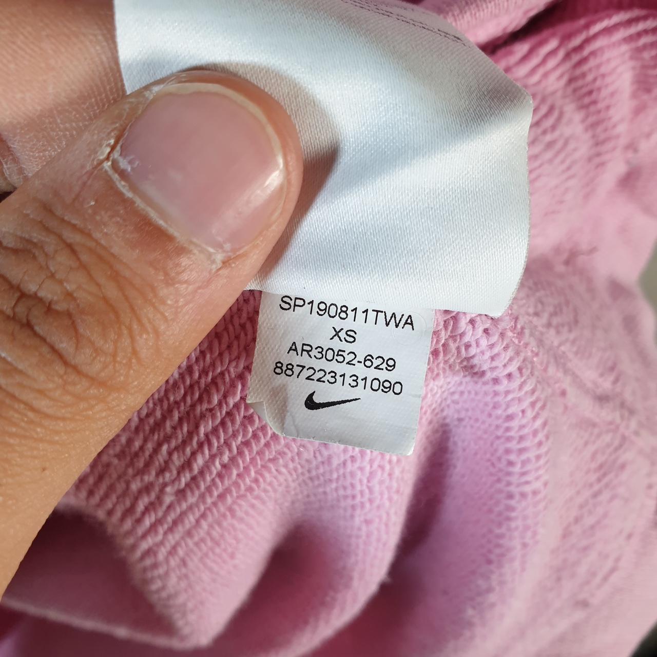 Vintage Nike Cropped Spellout Hoodie Womens XSmall Pink Swoosh Y2K Pullover Logo