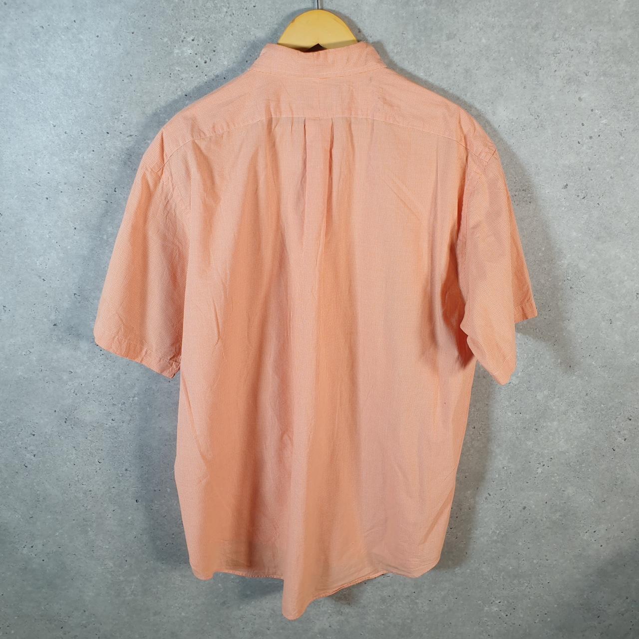 Vintage Ralph Lauren Button Down Shirt Men’s XL Checkered Orange Blake Fit Pony