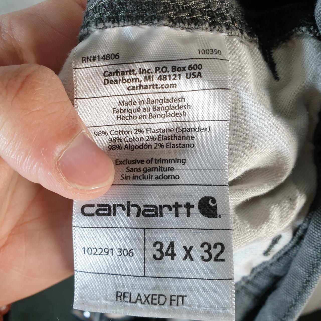 Vintage Carhartt Carpenter Trousers Mens W34 L30 Grey Relaxed Fit Workwear