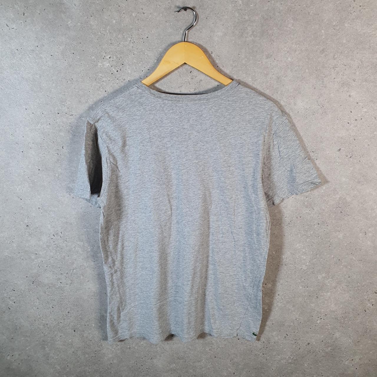 Vintage Lacoste T Shirt Men’s Medium Grey Logo Graphic