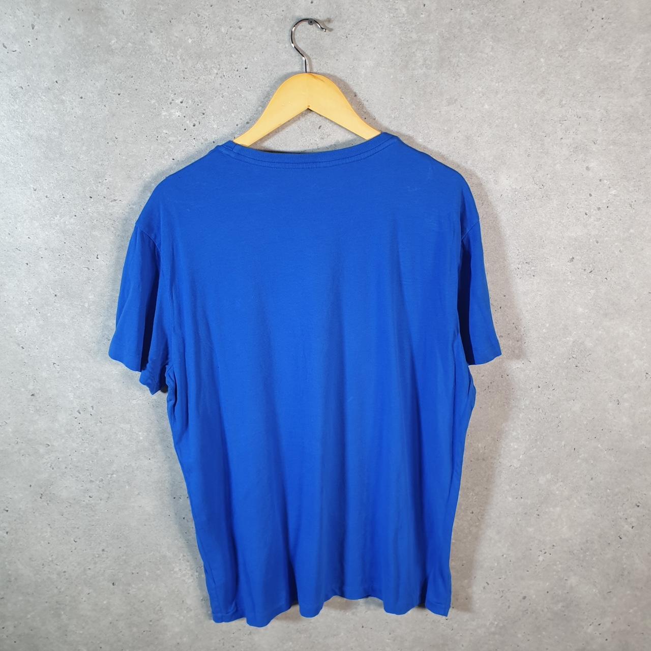 Vintage Ralph Lauren Polo T Shirt Men’s Medium Blue Embroidered Classic Fit Pony C9045