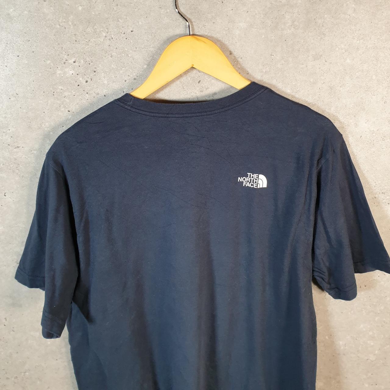 Vintage The North Face TNF Spellout T Shirt Men’s Large Blue Logo Athletic C9888