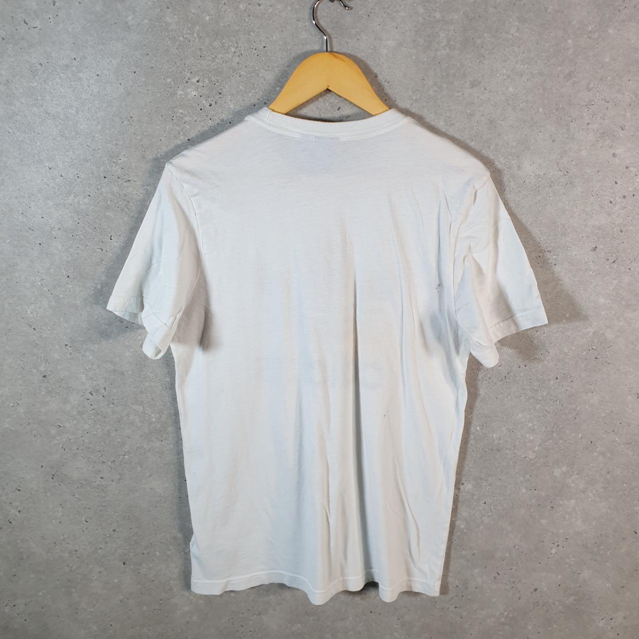 Vintage Adidas Spellout Trefoil Retro T Shirt Mens Medium White Logo Athletic