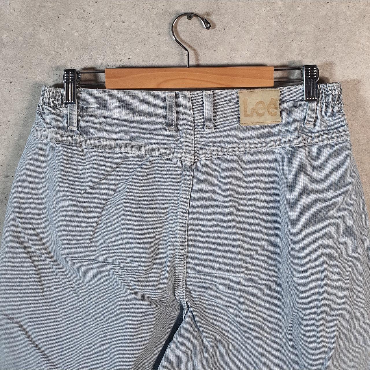 Vintage Lee Mid Rise Baggy Shorts Jorts Cargo Womens W32 Blue Relaxed Denim A4527