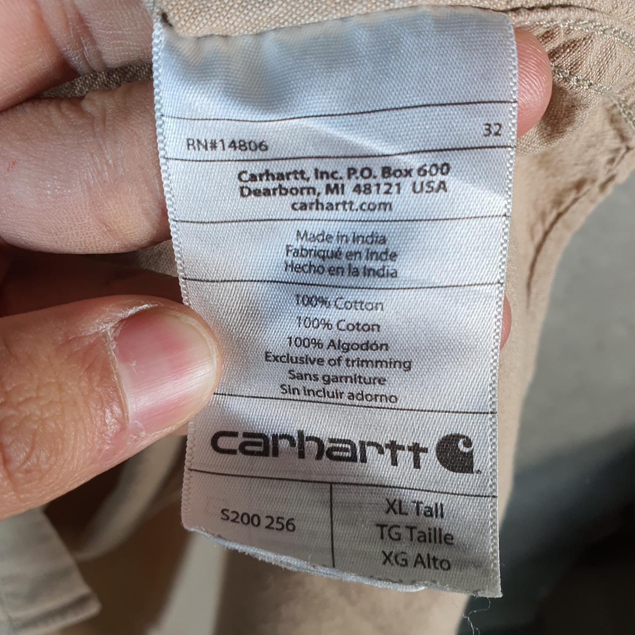 Vintage Carhartt Shirt Button Down Mens XL Brown Short Sleeve Chore Utility Relaxed - Big Fish Vintage