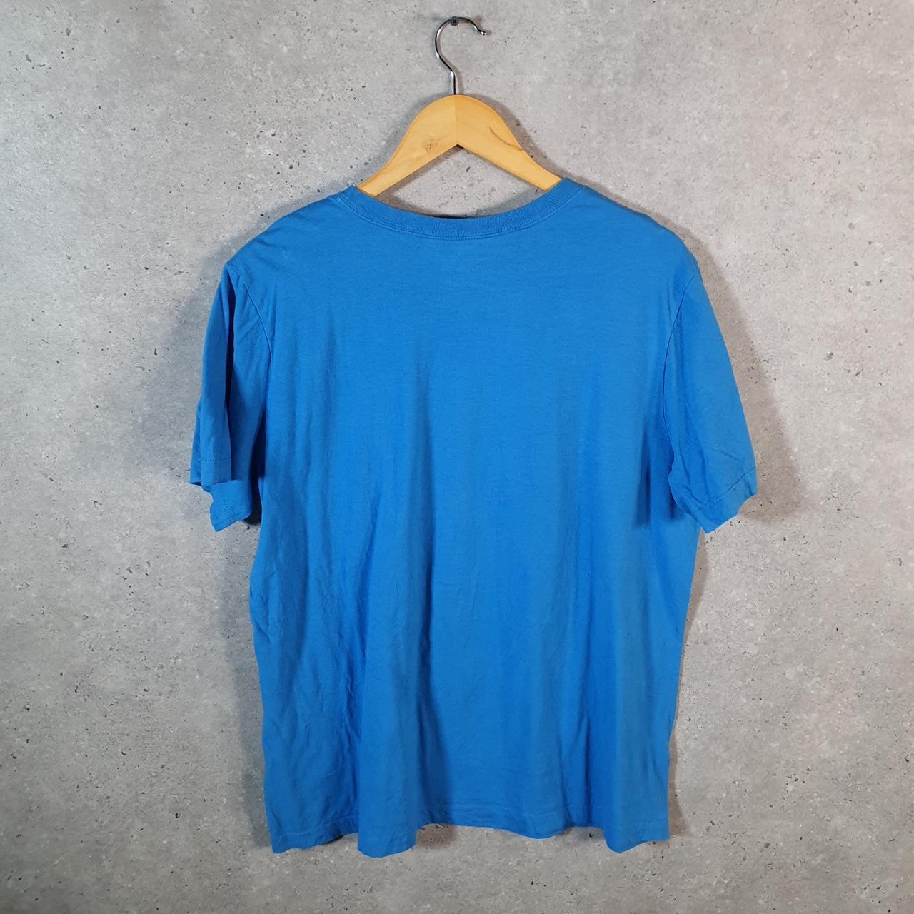 Vintage Nike Just Do It T Shirt Men’s Large Blue Printed Single Swoosh Logo Athletic Big Fish Vintage