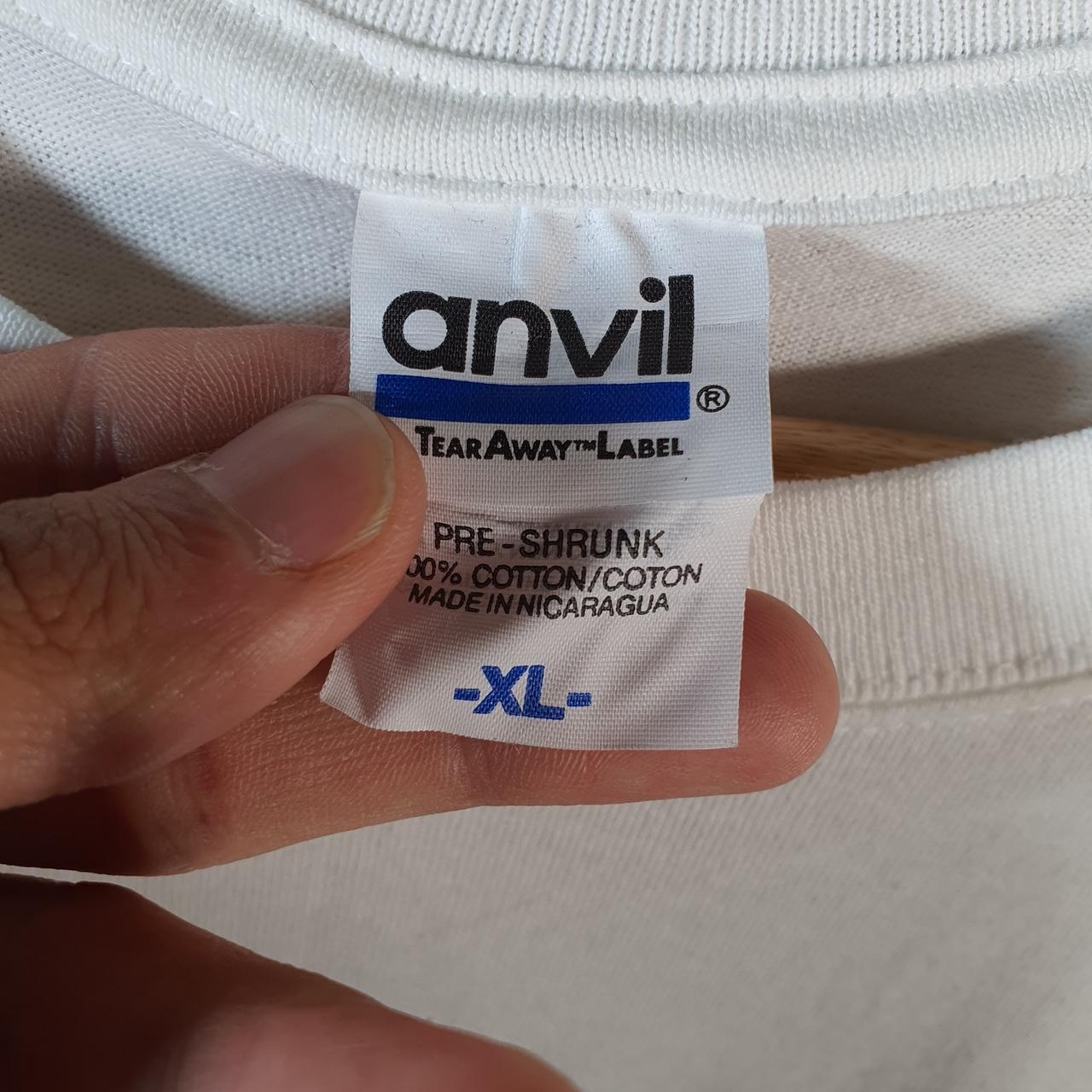 Vintage Anvil Kick Back Graphic USA 90s USA Single Stitch T Shirt Men’s XL White