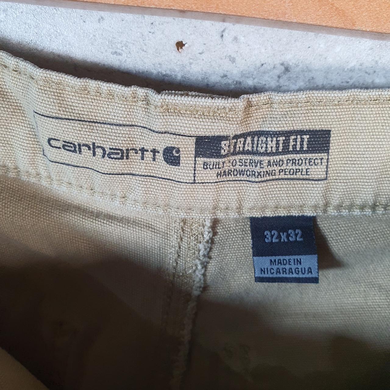 Vintage Carhartt Carpenter Trousers Mens W32 L32 Brown Straight Fit Workwear