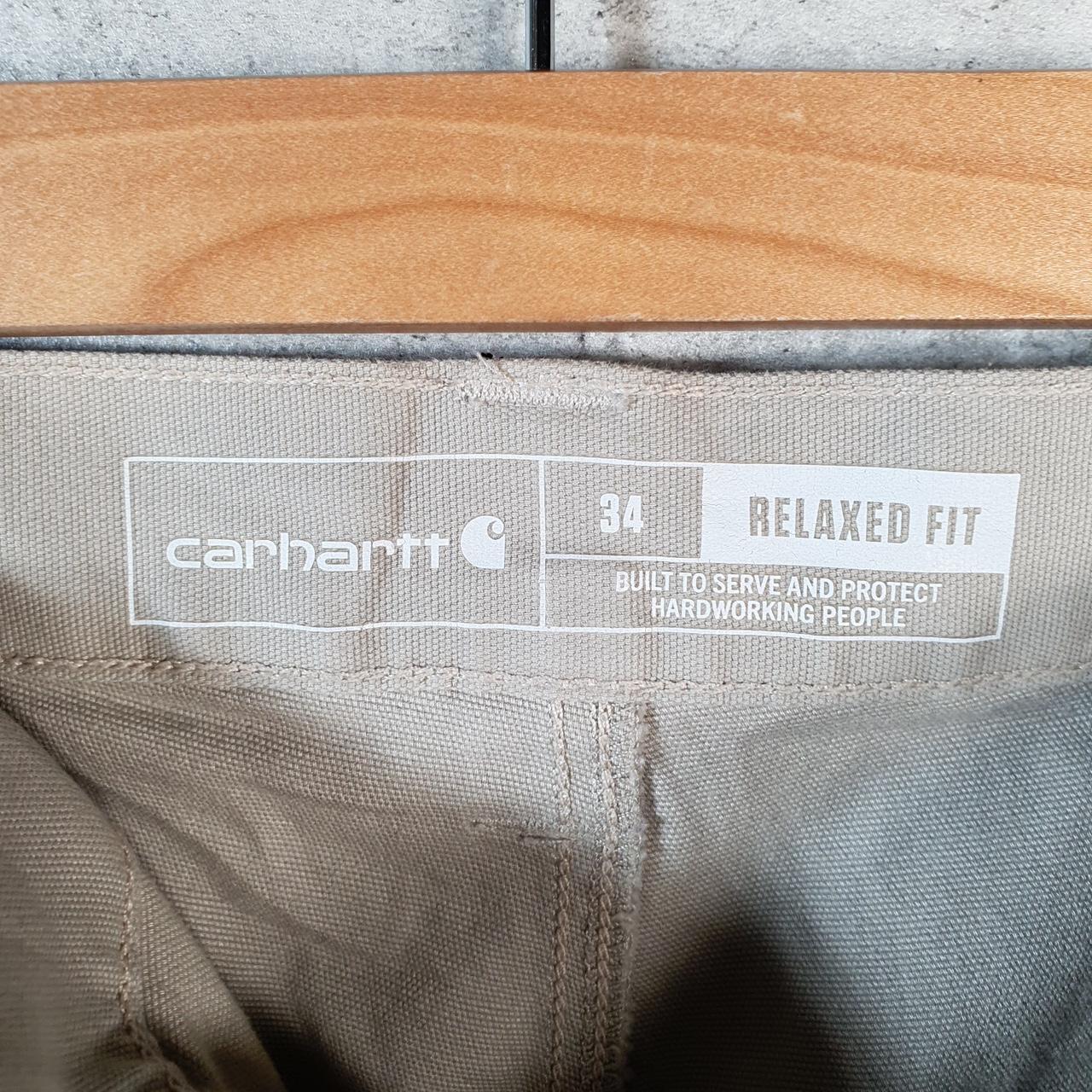 Vintage Carhartt Baggy Carpenter Shorts Jorts Cargo Men’s W34 Brown Relaxed Fit Workwear Big Fish Vintage