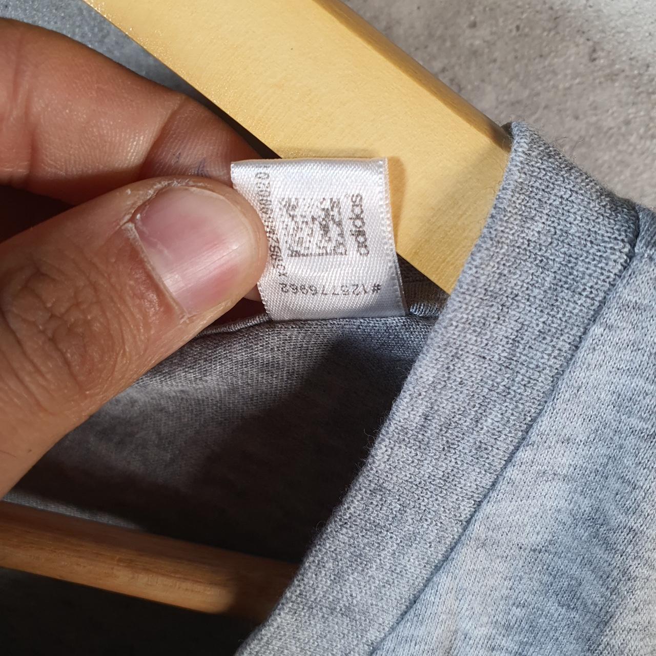 Vintage Adidas Spellout T Shirt Men’s 2XL Grey Three Stripes Logo Athletic