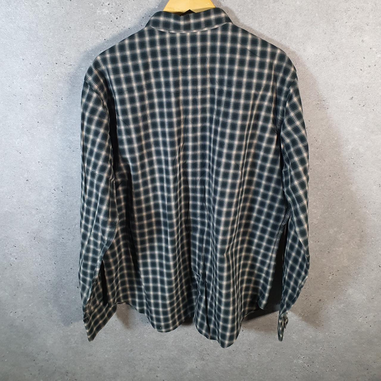Vintage Ralph Lauren Button Down Shirt Men’s XL Green Classic western Fit Cotton