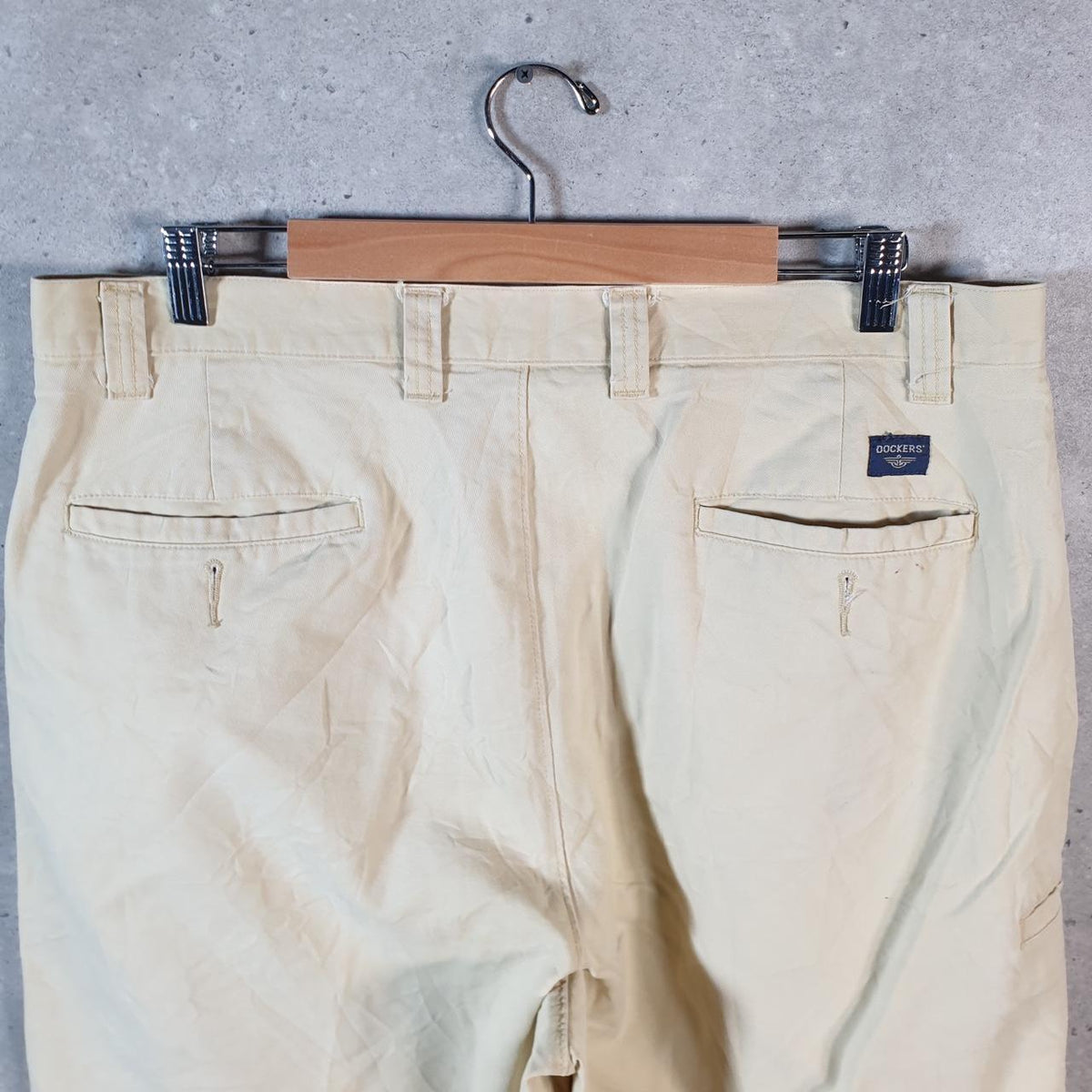 Vintage Dockers Chino Shorts Jorts Cargo Men’s W36 Beige Baggy Cotton A4274