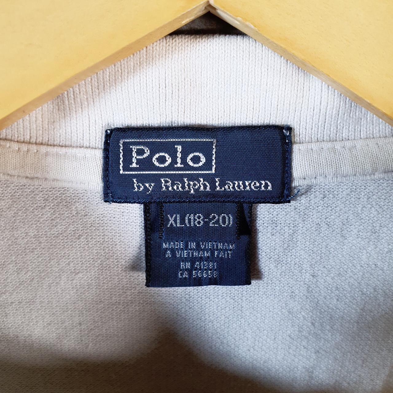 Vintage Ralph Lauren Polo Shirt Womens XL White Casual Cotton Embroidered Pony