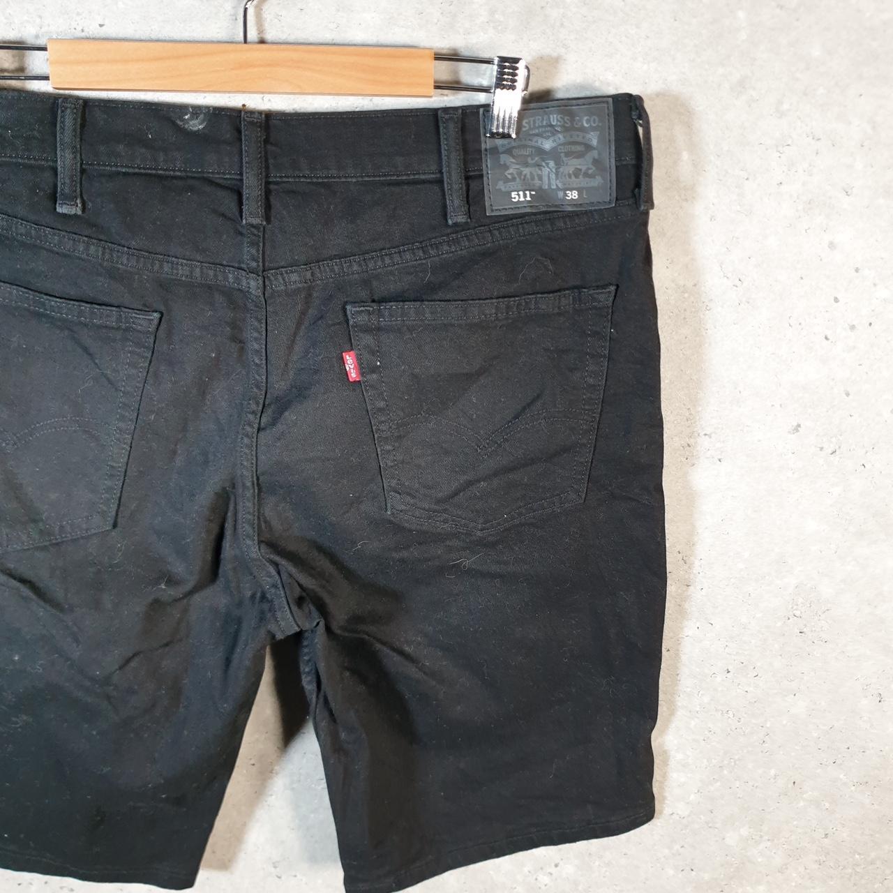 Vintage Levi’s 511 Baggy Shorts Jorts Cargo Men’s W38 Black Relaxed Denim