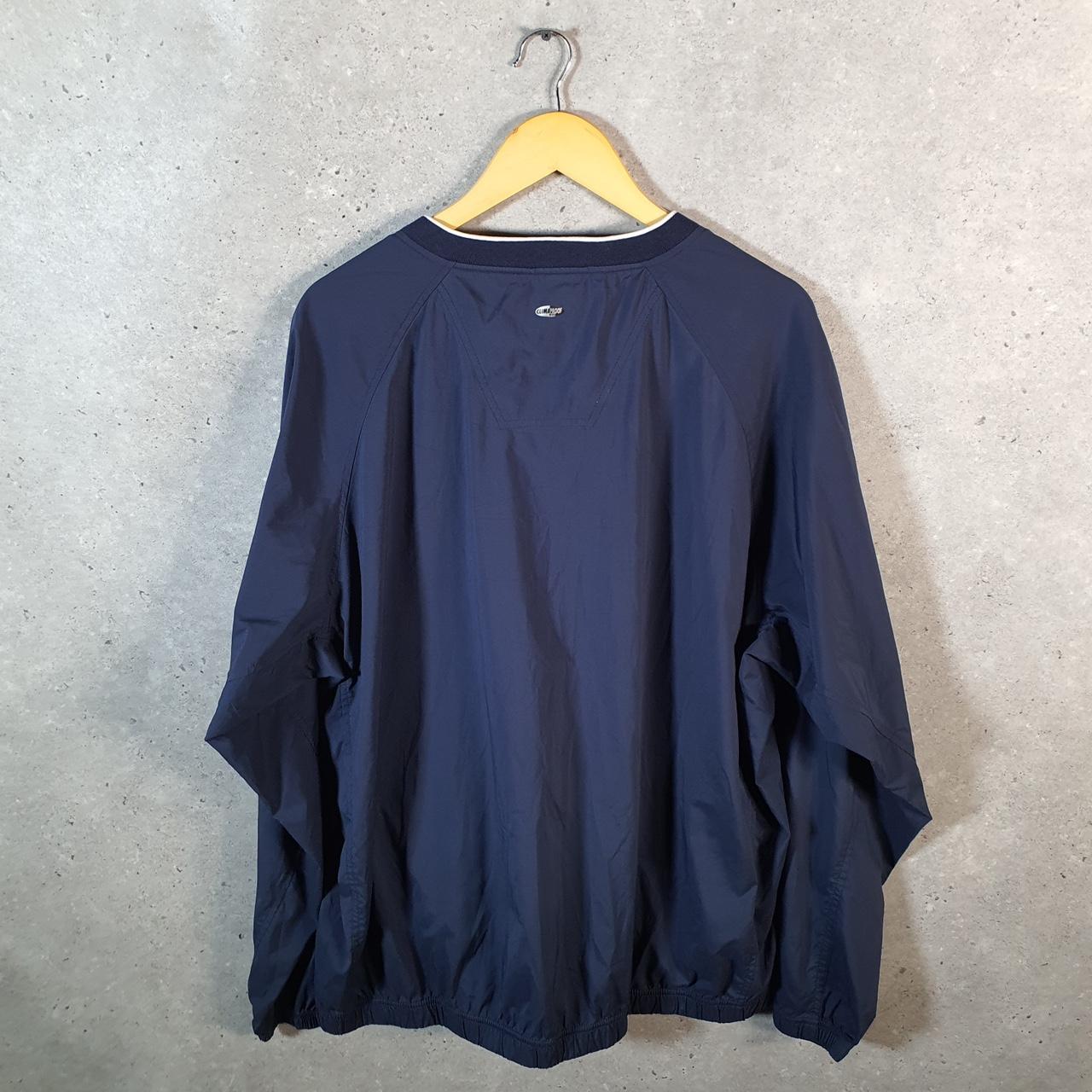 Vintage Adidas Golf Shell Track Jumper Jacket Mens XL Navy Blue Three Stripes Pullover