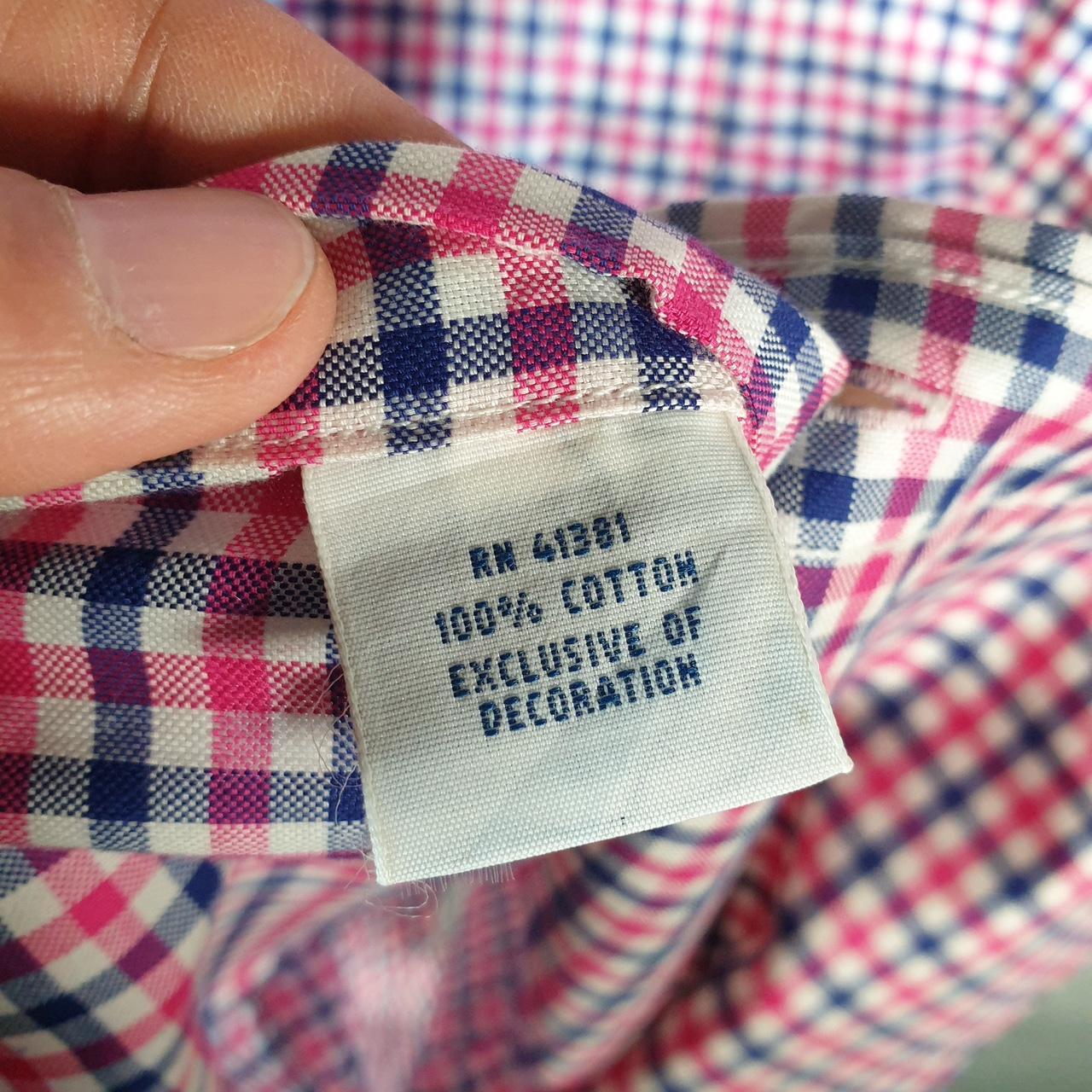 Vintage Ralph Lauren Button Down Shirt Men’s Large Pink Checkered Classic Fit Cotton Pony Big Fish Vintage