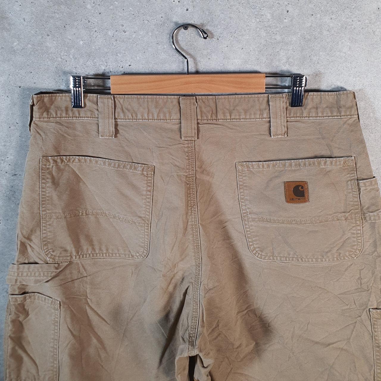 Vintage Carhartt Baggy Carpenter Shorts Jorts Cargo Men’s W38 Brown Relaxed Fit Workwear A4706